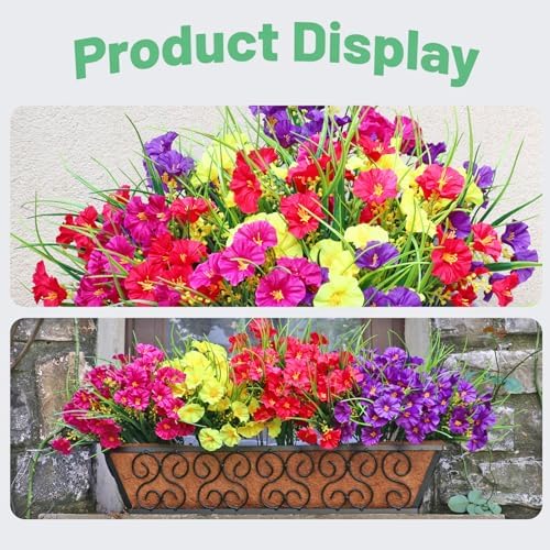 16PCS Artificial Fake Outdoor Flowers Plants with Wheat Ears