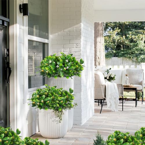 RECUTMS Artificial Hanging Rose with Fern Leaves