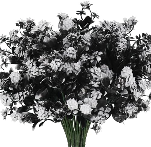 RECUTMS 8Pcs Fake Flowers Outdoor Decorations