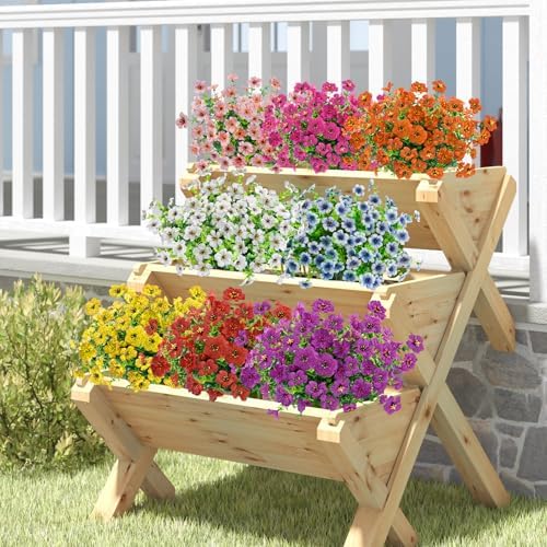 Agusbagli 72 Bundle Artificial Flowers UV Resistant