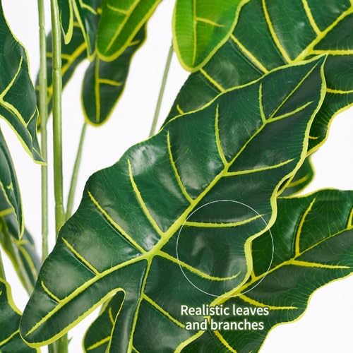 MelorcaGuilla 2PCS 30 Inch Fake Taro Plants