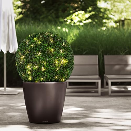 Le Serein 2 Pcs Pre-Lit Faux Topiary Ball Outdoor Decor