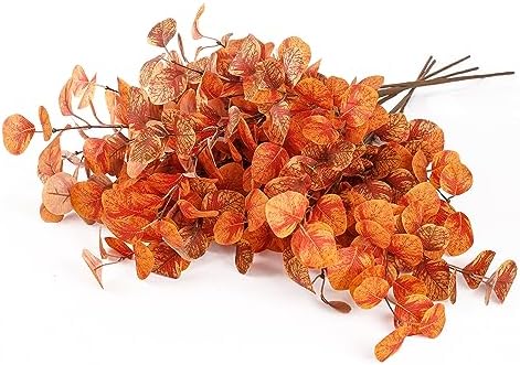 Sggvecsy 6 Pcs Artificial Eucalyptus Fall Decorations