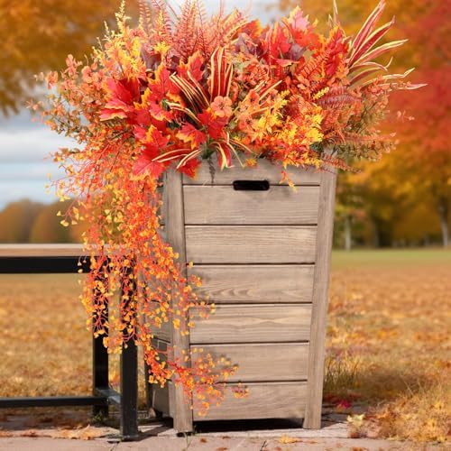15 Bundles Artificial Plants Fall Greenery Outdoor Decor