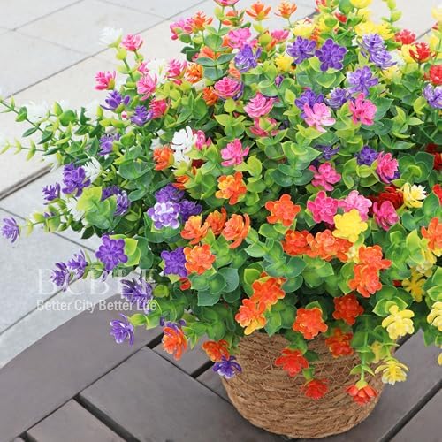 12 Bundle Artificial Flowers for Outdoor Use