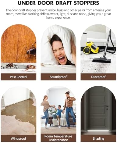 Cloorde Under Door Draft Stoppers 4pcs 39inch