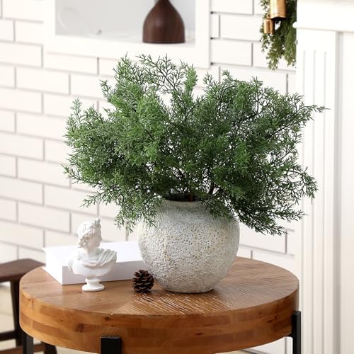 Giegxin 6 Pcs Artificial Cedar Branches for Christmas Decor