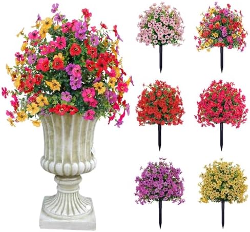 Artificial Violets with Ground Spikes 22 Inch 2pcs