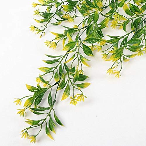 Yellow Artificial Hanging Vine Flowers Decor 4 Pack