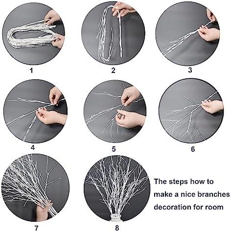 ChopiLine 10PCS Lifelike Curly Willow Branches for Vase Decor
