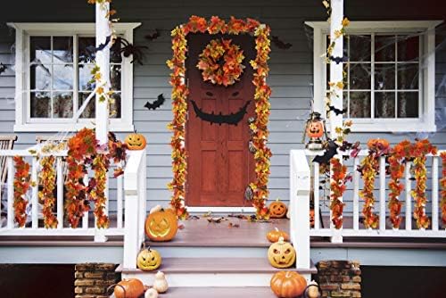 RECUTMS Artificial Fall Flowers 8 Bundles with Maple Garland
