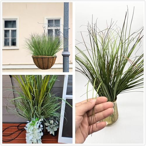 CATTREE Artificial Plants Fake Wheat Grass Tall Shrubs 8 Pcs Bundle