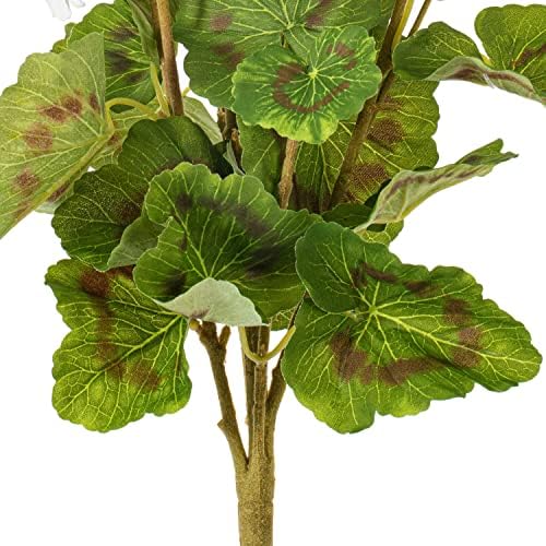 Vickerman 18 Inch Artificial White Geranium Bush 4 Pack