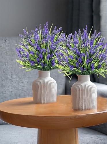 12pcs Purple Artificial Lavender Flowers for Outdoor Decor