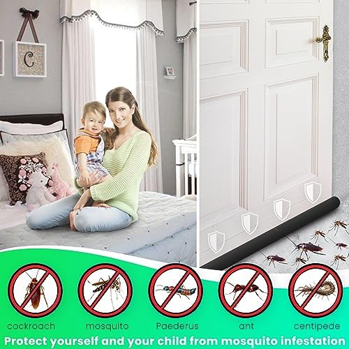 Adjustable Under Door Draft Blocker 37 Inch Brown