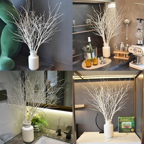 ChopiLine 10PCS Lifelike Curly Willow Branches for Vase Decor