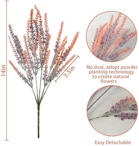 Agusbagli 72 Bundle Artificial Fall Flowers Outdoor Decor