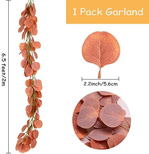 Kalolary 65 Feet Artificial Eucalyptus Garland
