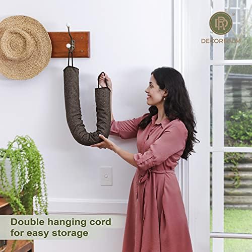 Heavy Duty Under Door Draft Stopper with Sound Proofing 32 Inches Brown