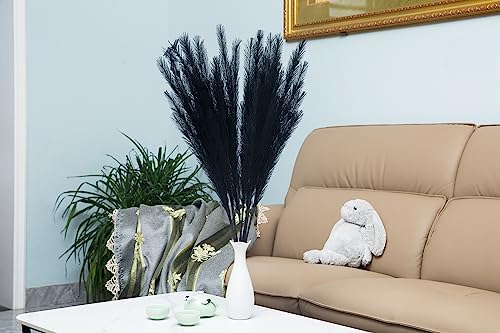 UiiziC Faux Pampas Grass 8 PCS 30 Inch Black