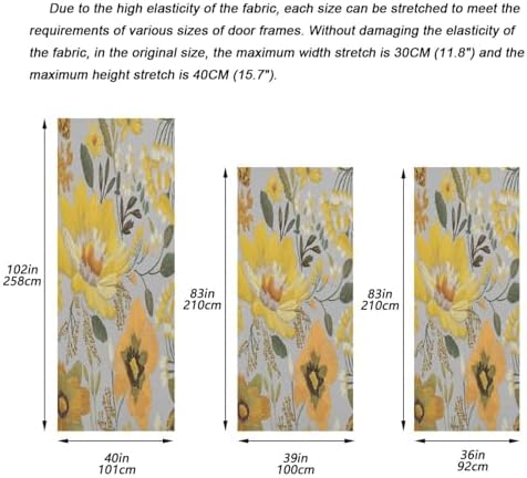Susiyo Yellow Wildflowers Daisies Halloween Door Cover
