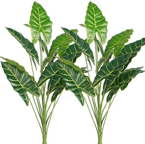 MelorcaGuilla 2PCS 30 Inch Fake Taro Plants