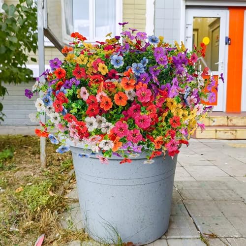 Agusbagli 72 Bundle Artificial Flowers UV Resistant