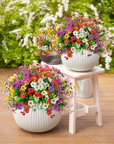 XONOR Artificial Eucalyptus Flowers for Outdoor Decor