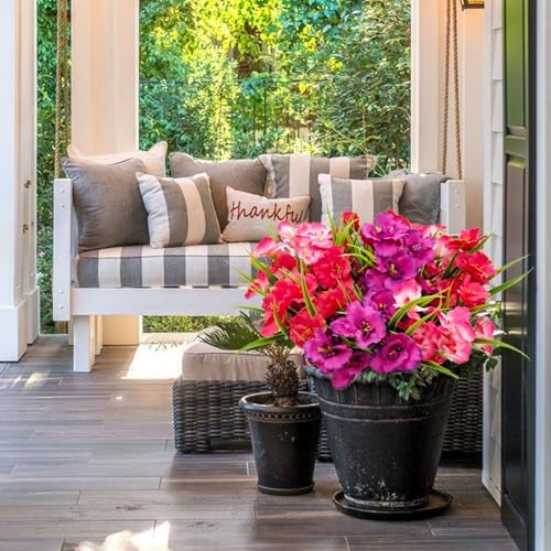 Artificial Flowers for Outdoor Front Porch Decor