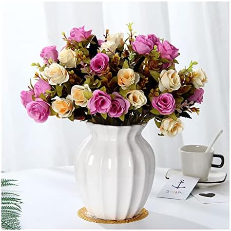 GaRcan Artificial Flowers Bouquet with Silk Rose Peony Hydrangea