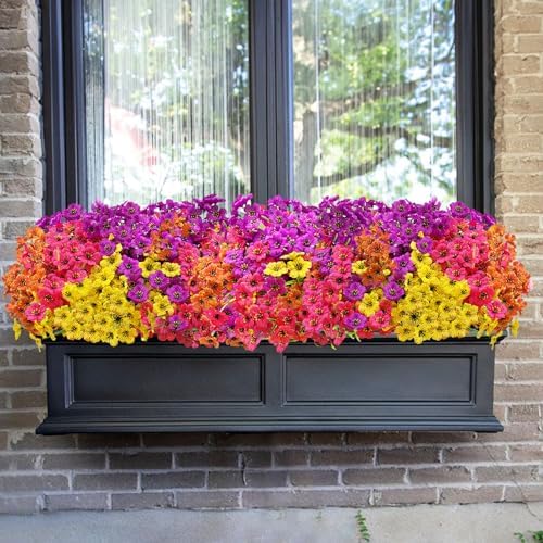 20 Bundles Artificial Flowers for Outdoor Decor 1