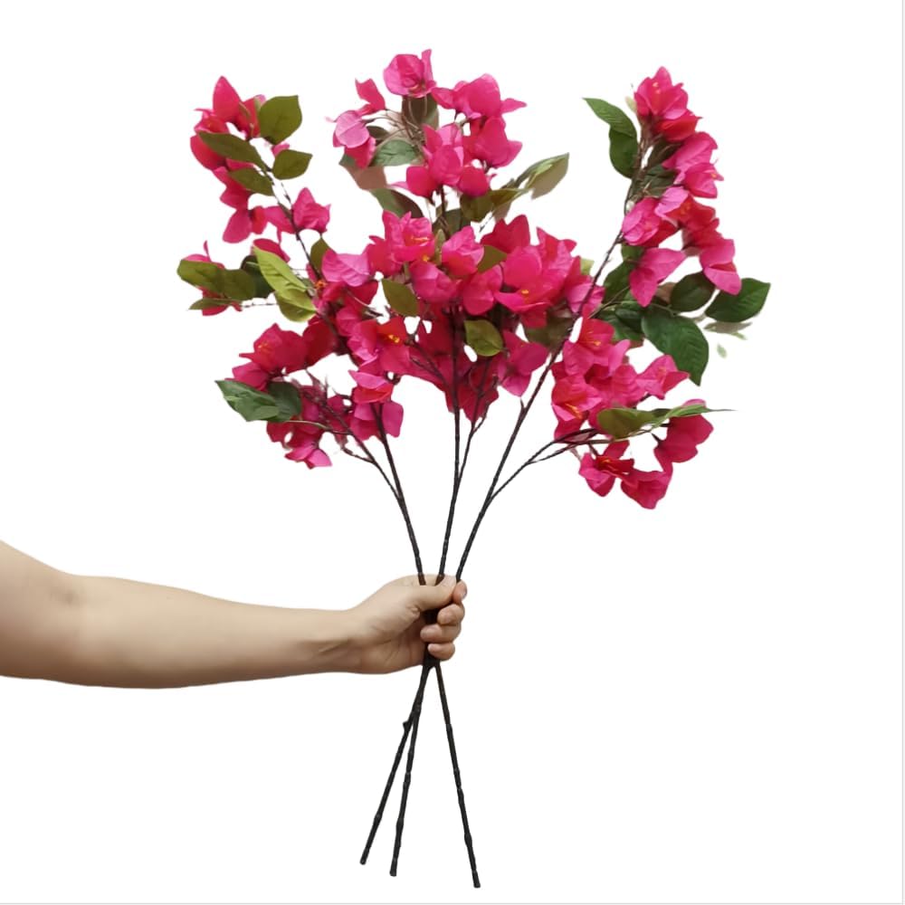 3 Piece Bougainvillea Artificial Flowers with Stems Magenta