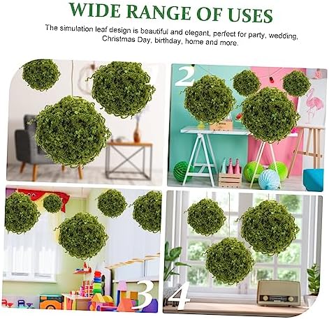 ERINGOGO Artificial Plant Balls 3pcs Hanging Topiary Decor