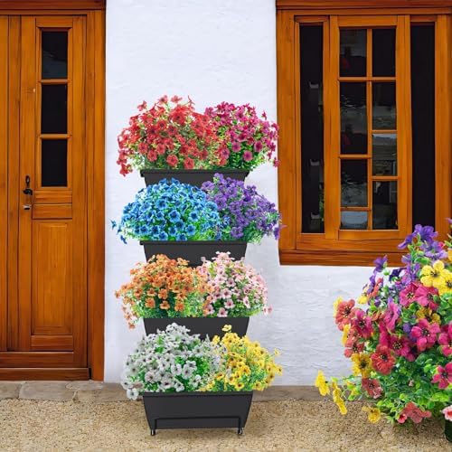 NOV FIRE Artificial Flowers 8 Bundle Mix Colors