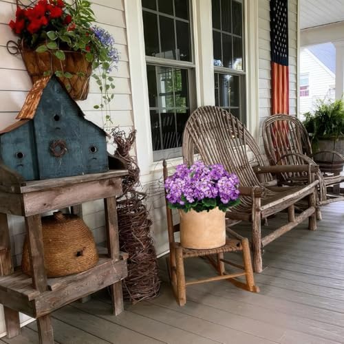 2 Pcs Artificial Geraniums for Outdoor Decor