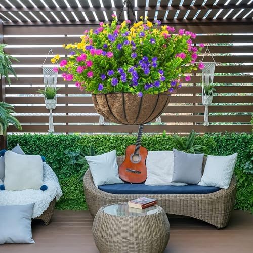 12 Bundle Artificial Flowers for Outdoor Decoration