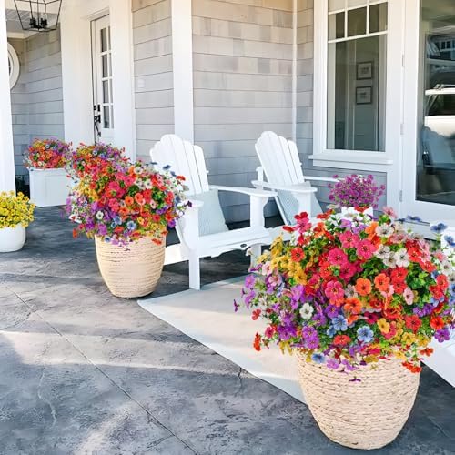Agusbagli 72 Bundle Artificial Flowers UV Resistant