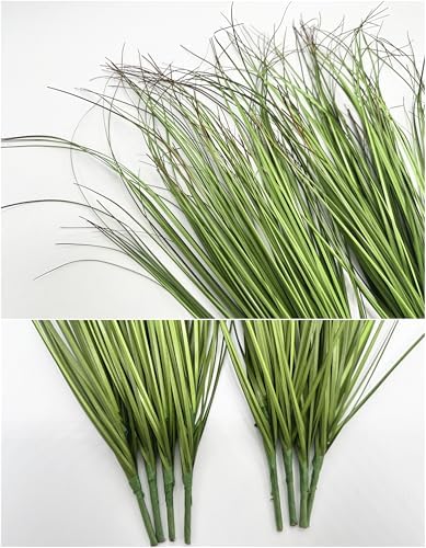 CATTREE Artificial Plants Fake Wheat Grass Tall Shrubs 8 Pcs Bundle