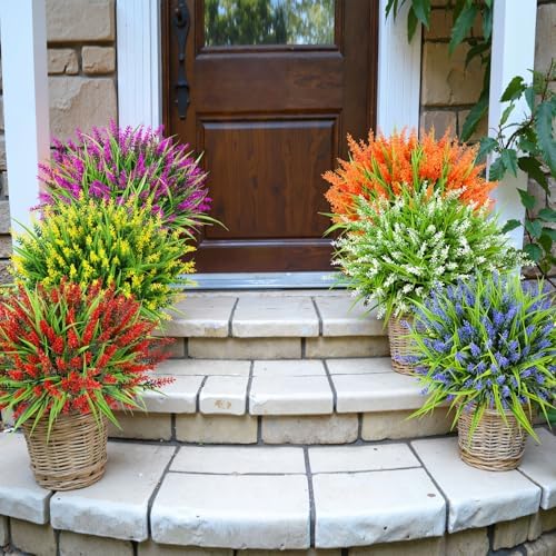 Ouddy Decor 24 Bundle Artificial Fuchsia Lavender Flowers