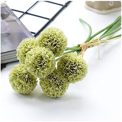Artificial Flowers with Pots 6Pcs Bundle Gold Chrysanthemum