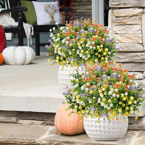 20 Bundle Artificial Flowers Set for Outdoor and Indoor