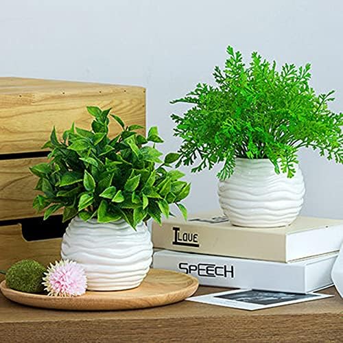Small Artificial Flowers with Ceramic Pots for Home Decor