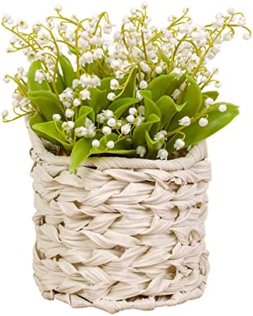 National Tree Company Artificial Lily of the Valley Bouquet with Basket 1