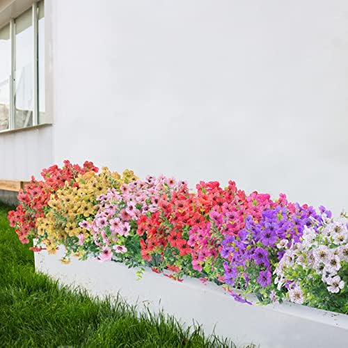 XEOLIAN 12 Bundles UV Resistant Artificial Eucalyptus Flowers