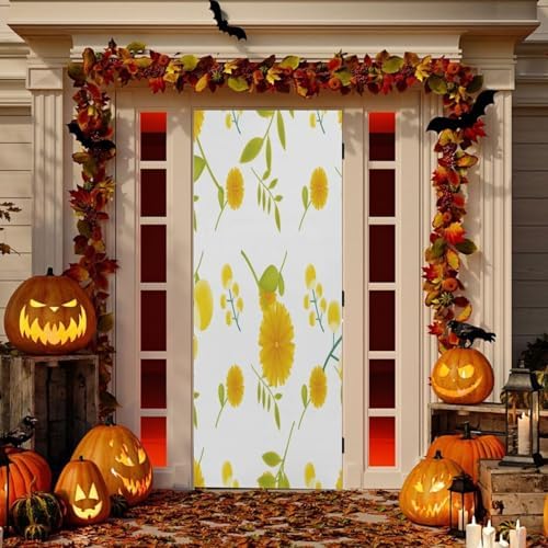 Susiyo Cute Halloween Door Cover with Stretch Fabric 32x79 in