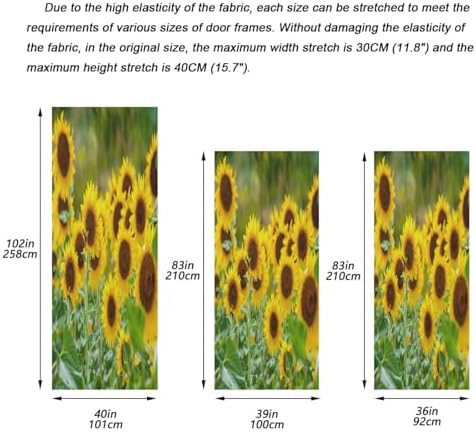 Susiyo Sunflower Halloween Door Cover 32x79 In