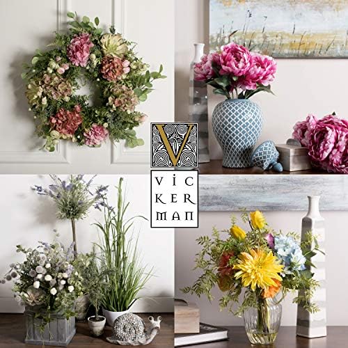 Vickerman Artificial Green Orchid Leaves Bush 32 Inch