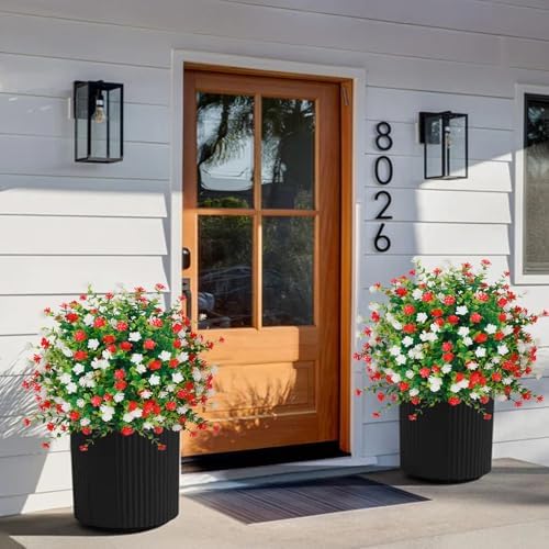 Artificial Topiary Ball with Ground Spike Set of 2
