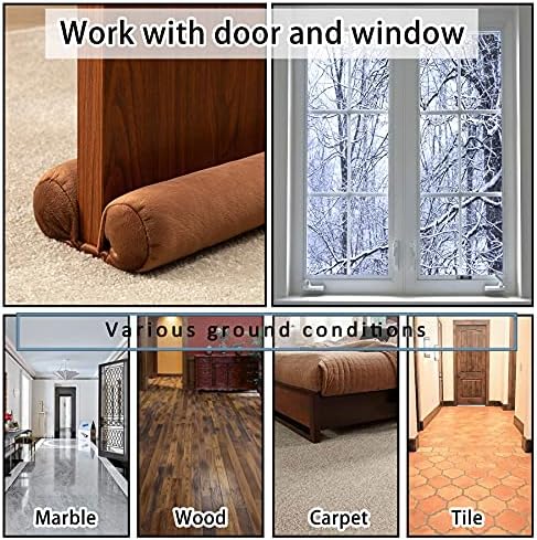 Tormays Door Draft Stopper Double Sided Adjustable Velvet Seal