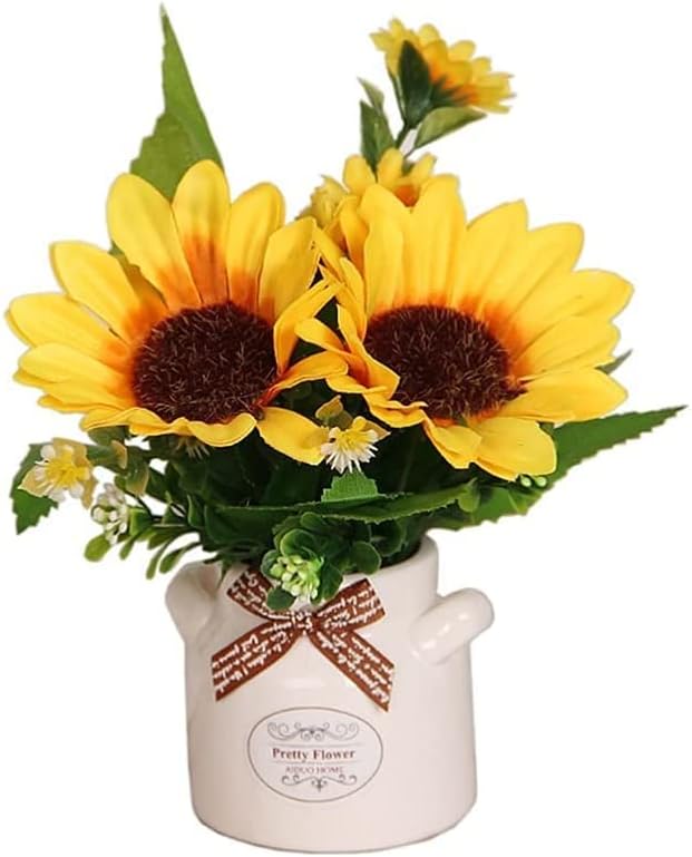 Gerrit Artificial Sunflower Vase Decor